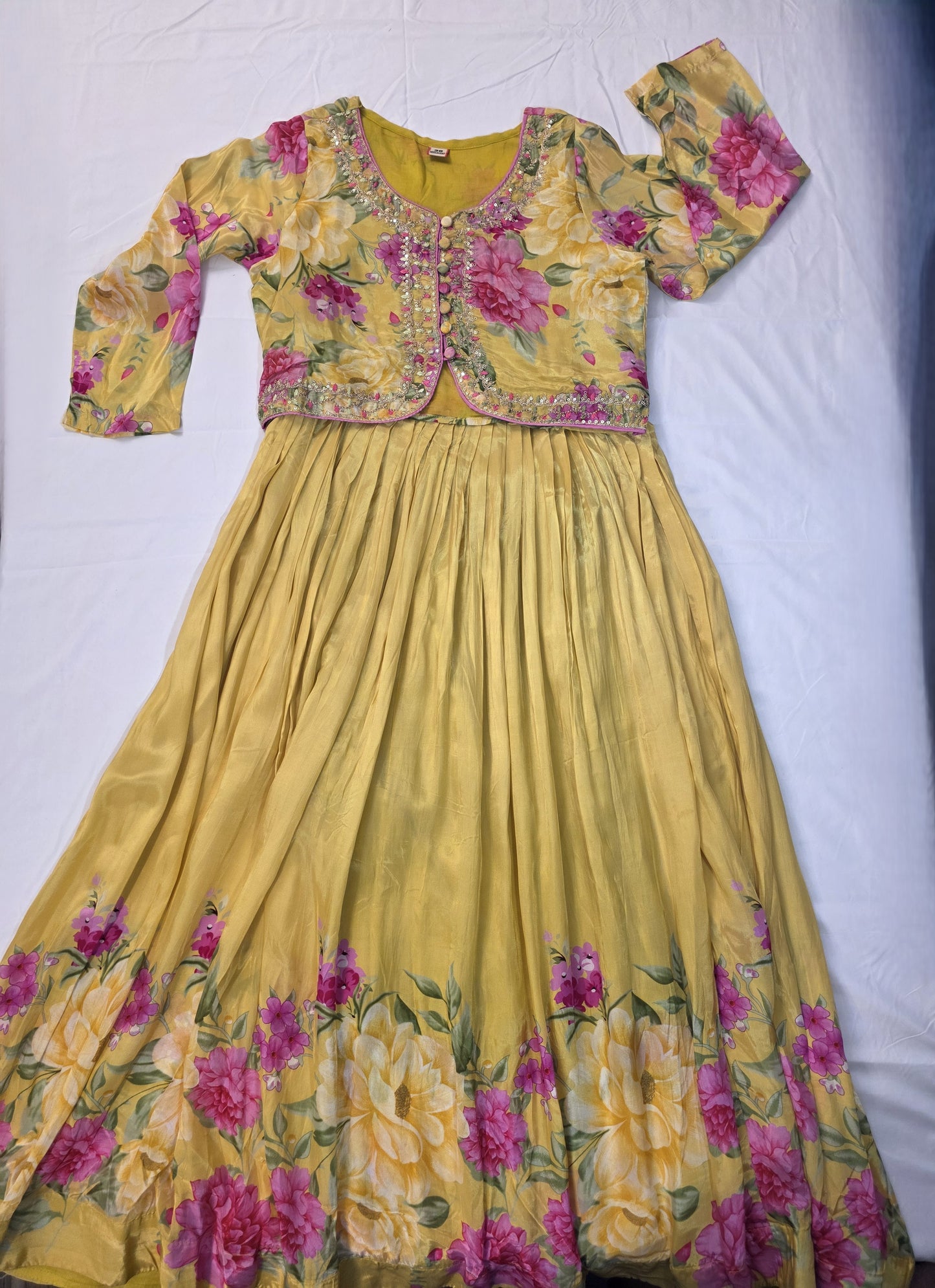 Yellow Anarkali