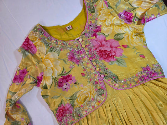 Yellow Anarkali